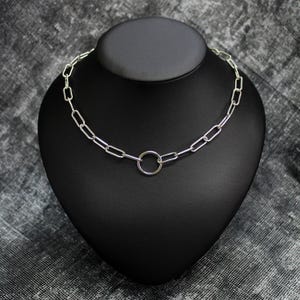 O Ring Necklace, Small O Ring, Punk Necklace, Chunky Chain, Punk Choker, Industrial Necklace, Alt Jewelry, Goth Necklace, Grunge Jewelry