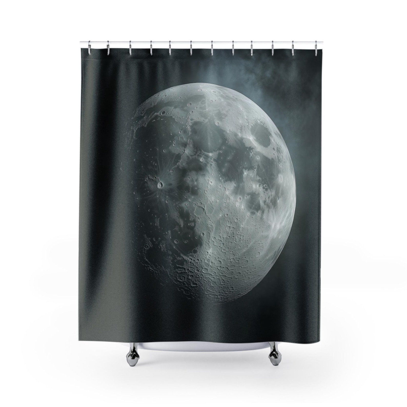 Foggy Moon Shower Curtain