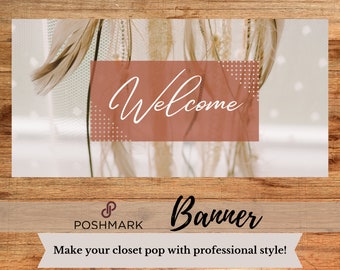 Poshmark Header Image | Boho Lace Collection | Instant Digital Download