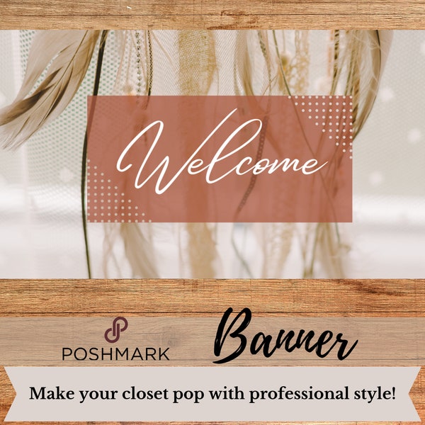 Poshmark Header Image | Boho Lace Collection | Instant Digital Download