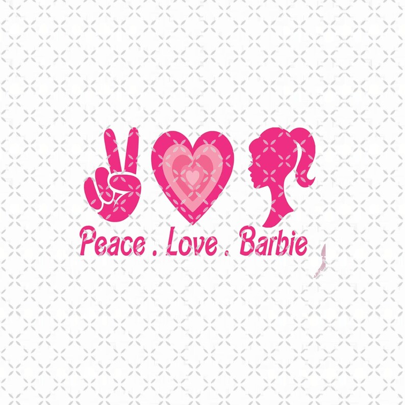 Peace Love Barbie Pngbarbie Pngbarbie Dream Housebarbie and - Etsy