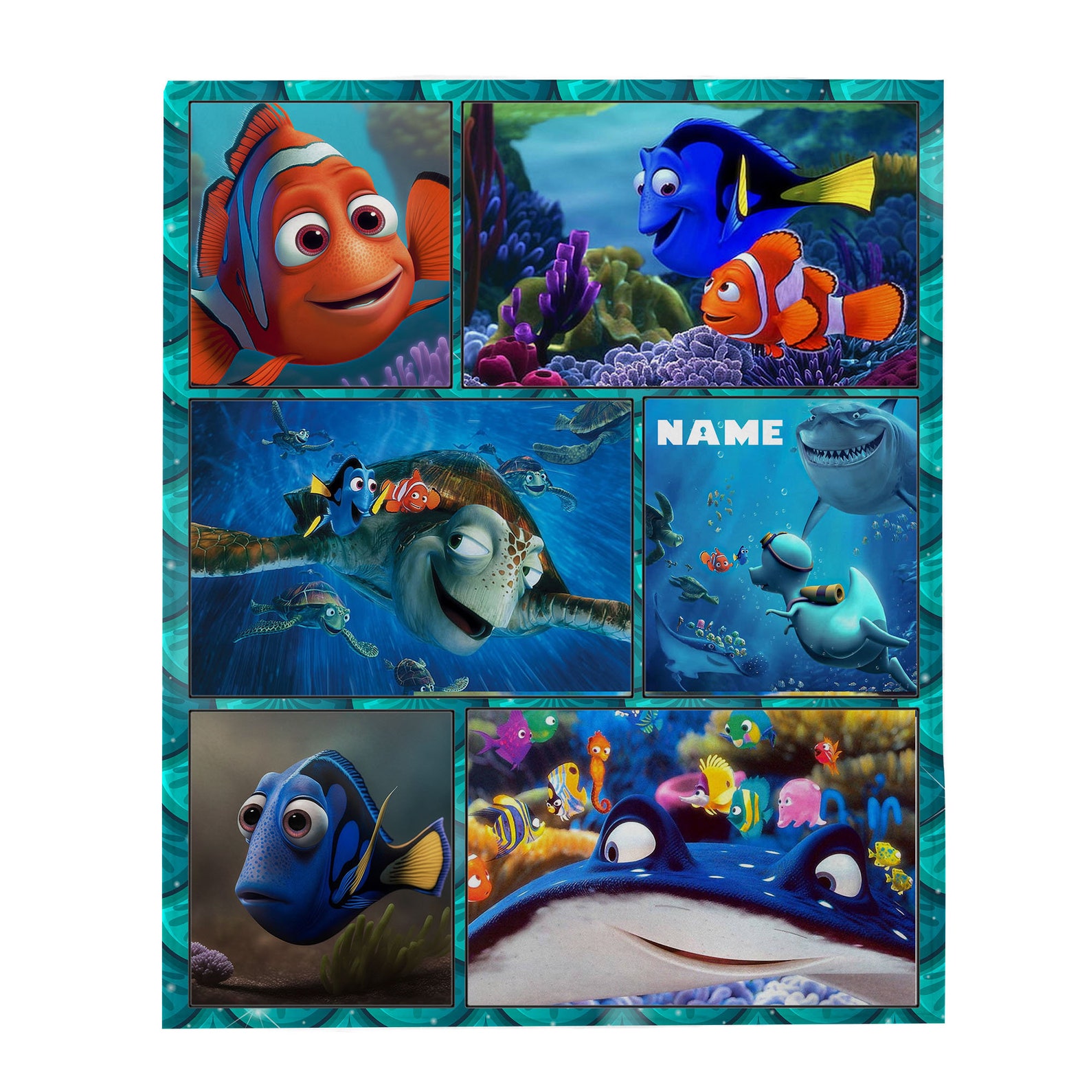 Personalized Disney Finding Nemo Blanket Finding Nemo Fleece Etsy