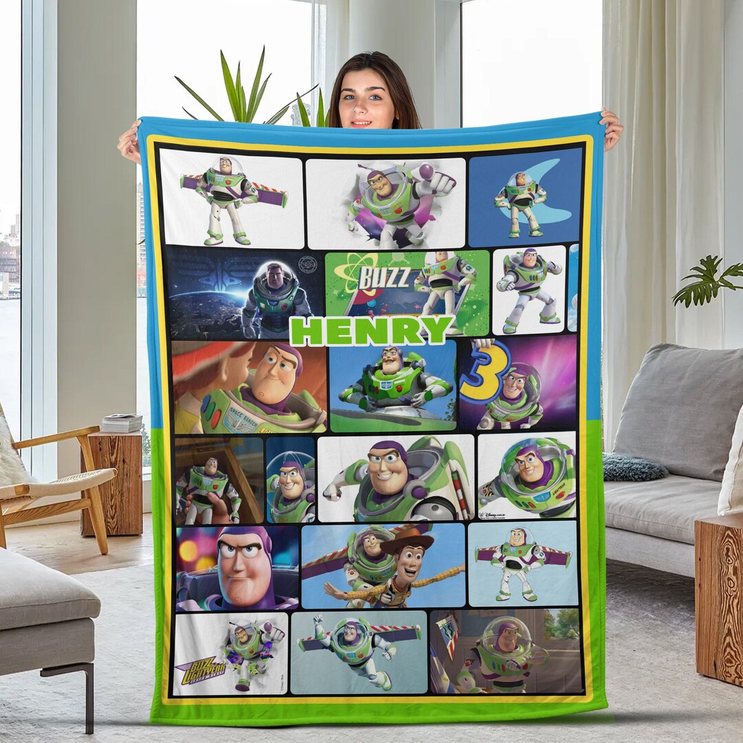 Buzz Lightyear Blanket Toy Story Blanket Andy and Woody Toy Etsy