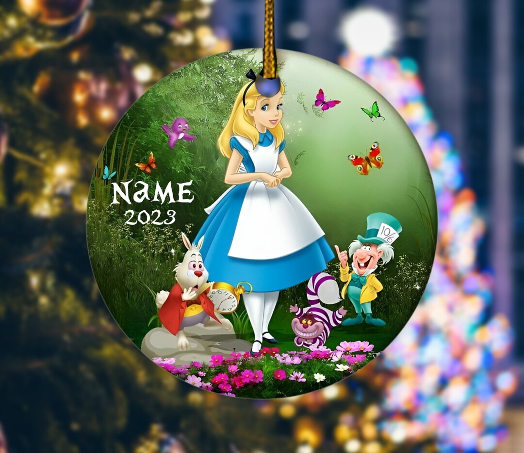 Personalized Alice 2023 Ornament Disney Alice in Wonderland Etsy