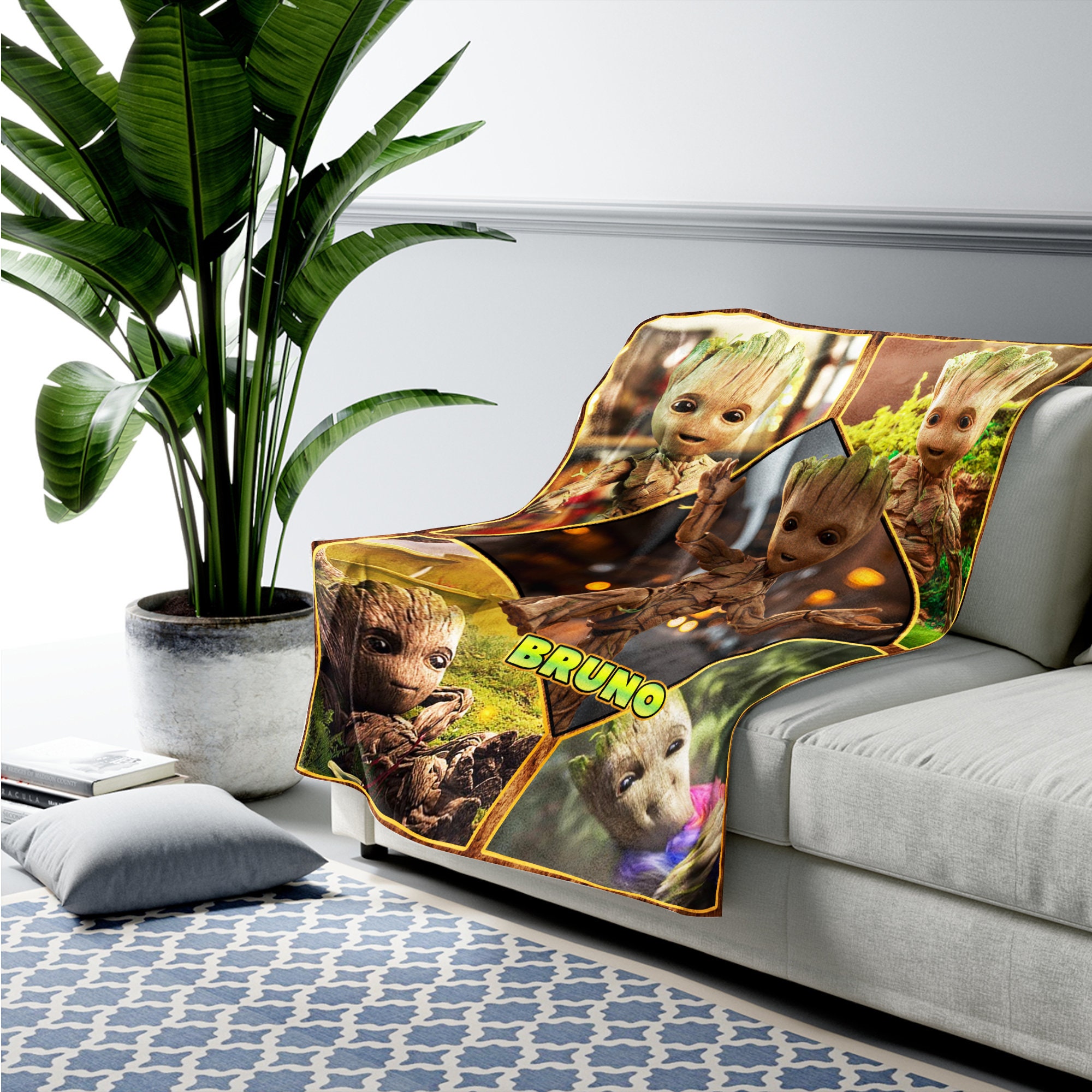 Baby yoda online and groot blanket