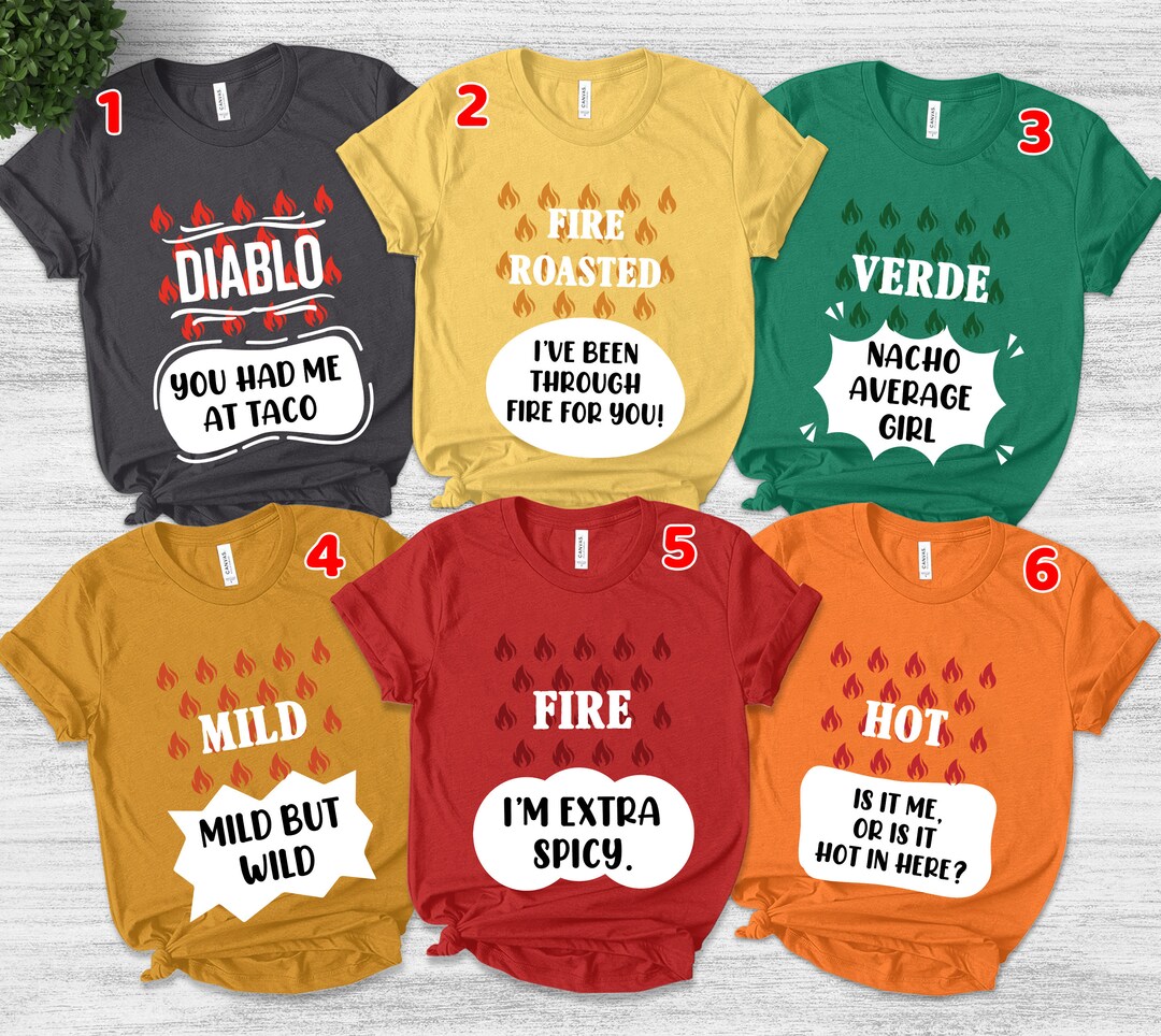 Taco Sauce Shirts Taco Sauce Family Costume Shirt Hot Sauce Etsy