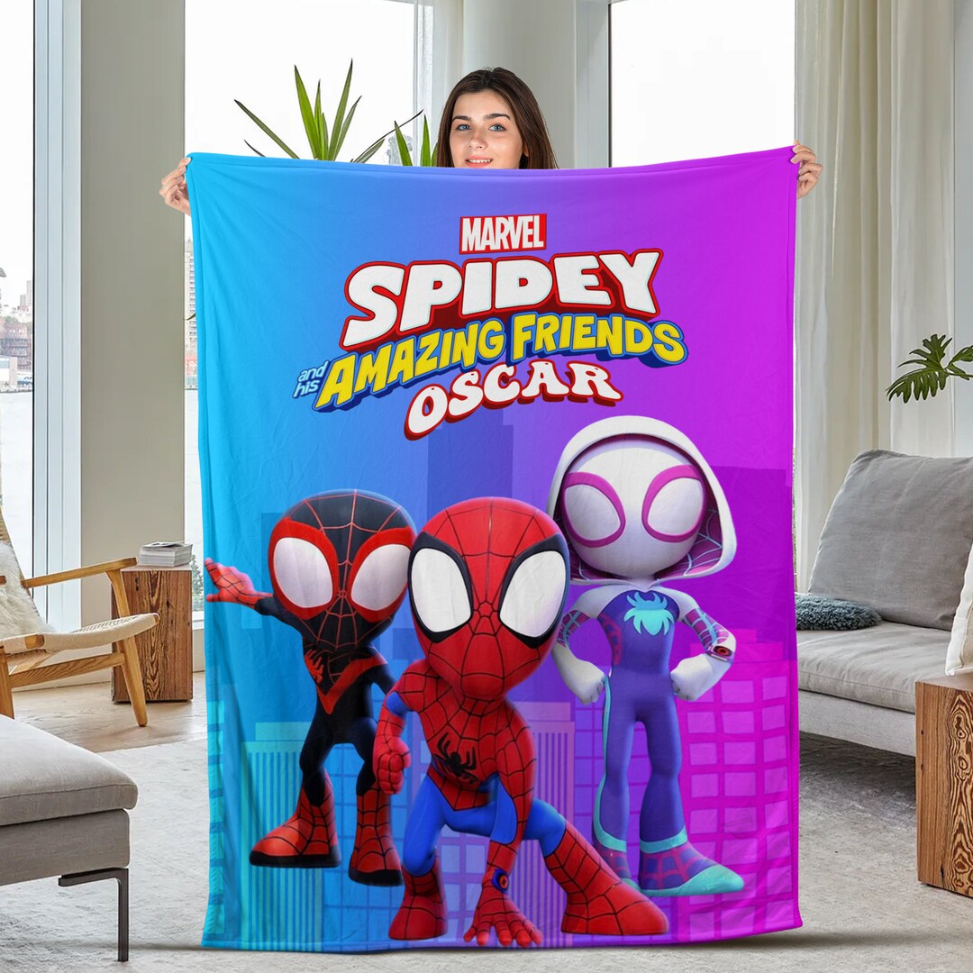 Spidey and His Amazing Friends Blanket Personalized Spiderman Etsy