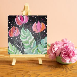 Kit di pittura fai da te &quot;Whimsical Garden&quot; - Set di tele 8x8, pittura adatta ai principianti, regalo d&#39;arte creativa, regalo di pittura, attività per adulti o bambini, floreale