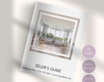 Modern Real Estate Seller Guide | Realtor Listing Presentation | Realtor Marketing Tool | Realtor Seller Packet | Canva Template | SCS001B