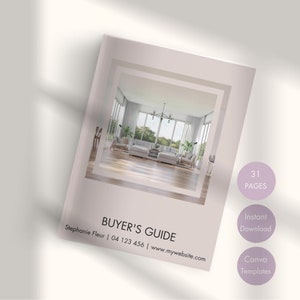 Classic Real Estate Buyer Guide | Realtor Marketing | Home Buyer Packet | Buyer Presentation | Real Estate Template | Canva Template SCS002