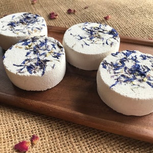 Aromatherapy shower steamers, box of 4, birthday gift, thank you gift, shower fizzer, shower bomb, self care, well-being, pamper, soothing
