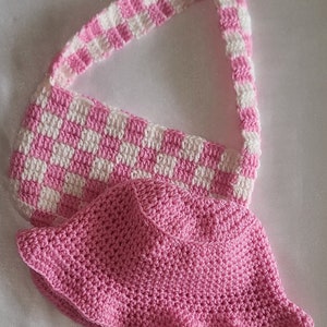 Crochet Hat and Bag Matching Set Colorful Matching Set Hat and Bag Multicolored All the colors of the Rainbow Matching Hat and Bag