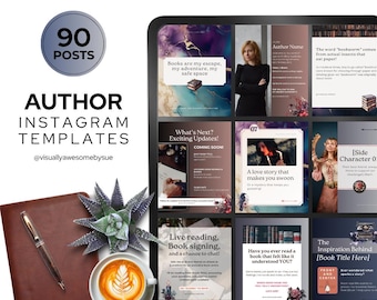 Dark Academia Author Instagram Templates: Bookstagram Promo (Digital Download)
