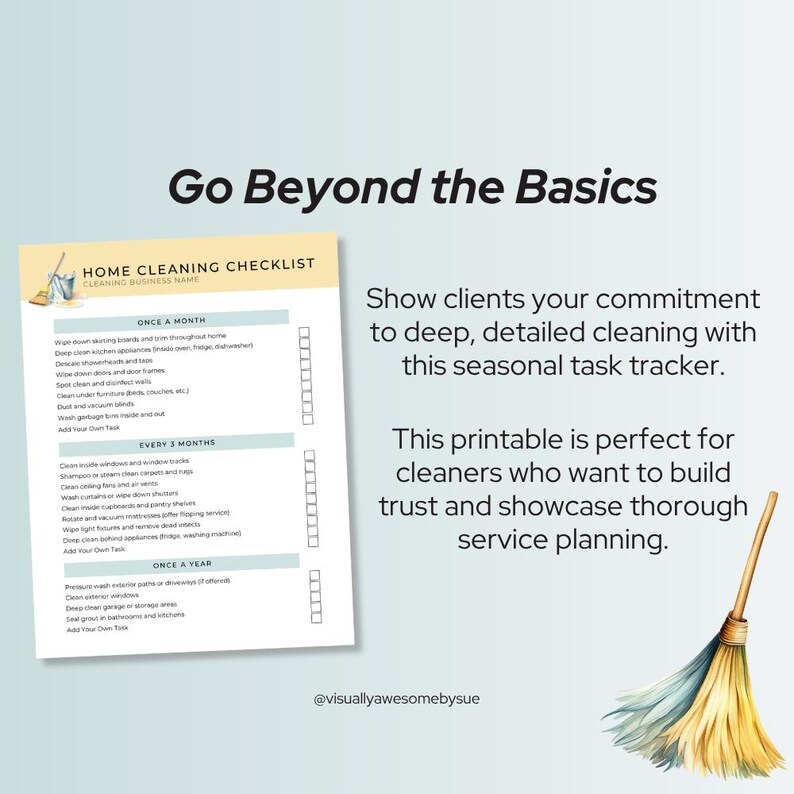 Editable Home Cleaning Checklist Template: Cleaner Services, Canva ...