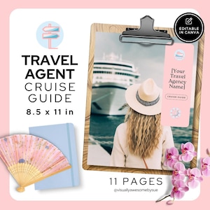 Travel Agent Cruise Guide Template: Customizable Canva Planner (Digital Download)