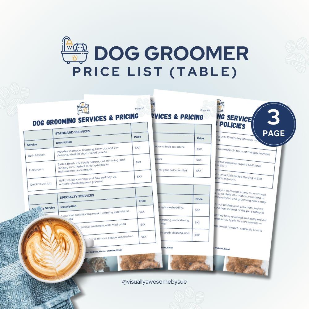 Price List Mobile Pet Grooming Cost Buy Local Dog Groomers Near Me