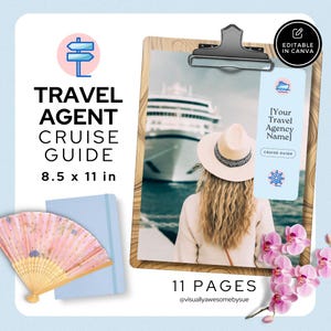 Travel Agent Cruise Guide Template: Customizable Canva Planner (Digital Download)