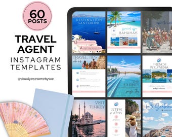 Travel Büro Instagram Post Templates: Urlaubs-Ratgeber Social Media (Digitaler Download)