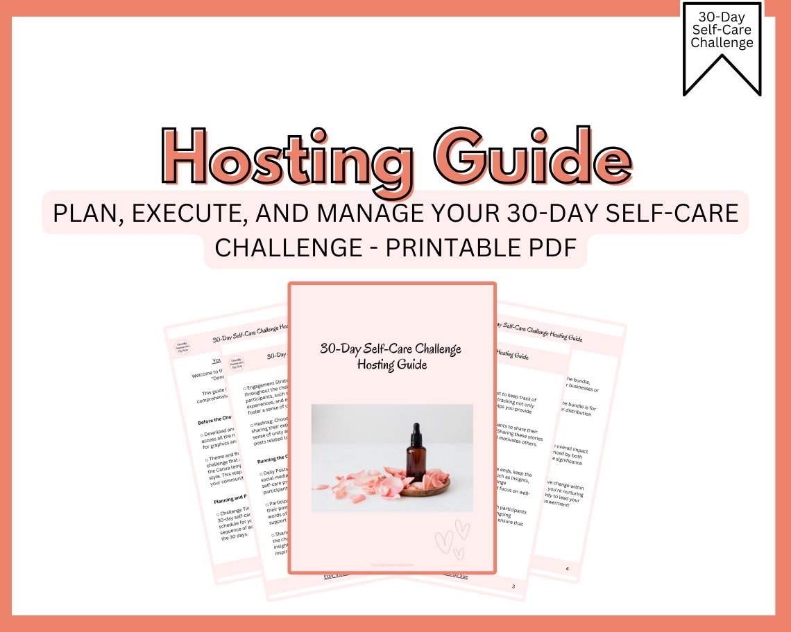 Hosting Guide for 30-day Self-care Challenge - Etsy