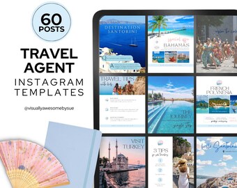 Reiseagent Instagram Templates: Social Media Posts (Digitaler Download)