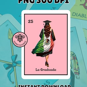 Graduación de Loteria, Graduada Latina Graduación 2025 PNG