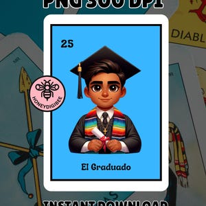 El Graduado Latino PNG, Karta Loteria Graduation, Meksykańskie Graduation, Pobieranie cyfrowe