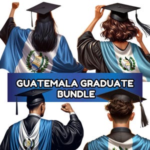 Guatemala Graduation des cliparts, garçon et fille diplômé Bundle, des cliparts numériques, des cliparts artisanat, la remise des diplômes,