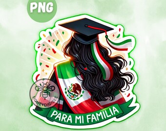 Para Mi Familia Grad Cap Topper: Chicano Latinx Design (Download digitale)