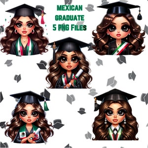 Mexican Graduation PNGs, 300 DPI, 5 Images