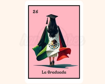 Lotería Graduación PNG: La Graduada Clipart (Descarga digital)