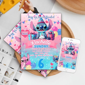 Cute Cartoon Birthday Invitation Editable & Printable Template, Beautiful Invitation for Your Little One's Birthday, Party Editable in Canva