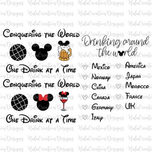 Drinken over de hele wereld Svg Png, Snackgoal Svg, Vacay Mode Svg, Canival Food, koffie drinken Svg, drankjes en etenswaren, Magical Kingdom Svg