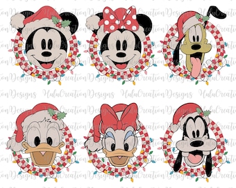 Merry Christmas Red Checked Svg Png, Christmas Mouse And Friends, Christmas Squad Svg, Christmas Friends Svg, Holiday Season Svg