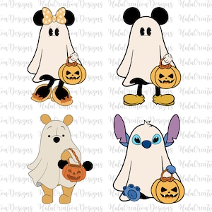 Halloween SVG PNG Bundle, Halloween Ghost Svg, Spooky Vibes Svg, Trick or Treat Svg, Halloween Svg Cut Files, Halloween Png Sublimation
