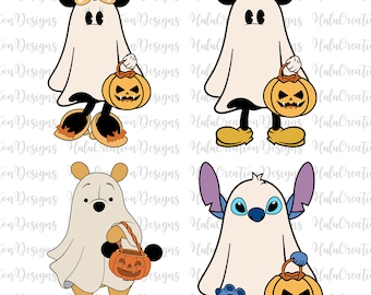 Halloween SVG PNG Bundle, Halloween Ghost Svg, Spooky Vibes Svg, Trick or Treat Svg, Halloween Svg Cut Files, Halloween Png Sublimation