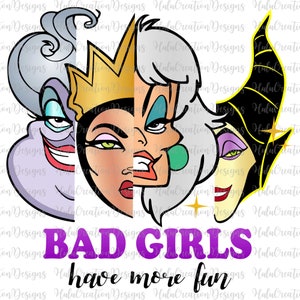 Le ragazze cattive si divertono di più in formato Svg, Cattivi di Halloween in formato Svg, Streghe di Halloween in formato Svg, Club delle streghe cattive in formato Svg, Cattivi malvagi in formato Svg, Dolcetto o scherzetto in formato Svg