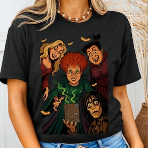 Sister Witches Halloween Png, Retro Halloween Witchy Png, Cartoon Halloween Png, Spooky Vibes, Trick Or Treat Png, Movie Witches Halloween