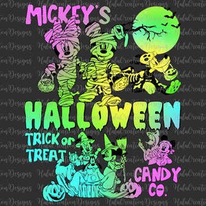 Neon Halloween Mouse Png, Mouse And Friends Png, Magical Kingdom, Trick Or Treat Png, Mouse Not So Scary Png, Halloween Party 2025 Png