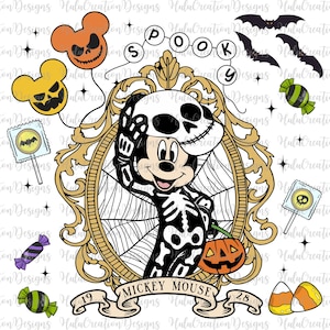 Mouse Skeleton Coquette Halloween Png, Mouse Not So Scary Png, Trick Or Treat, Halloween Party 2025 Png, Magical Kingdom, Spooky Season