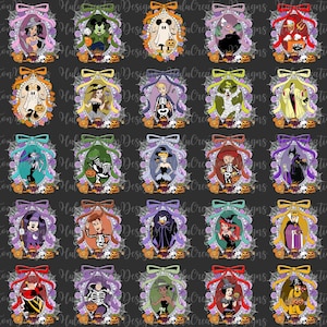 Cartoon Halloween PNG Bundle, Coquette Ribbon Magic Heart Mirror Png, Halloween Party 2025, Mouse And Friends Halloween, Spooky Pumpkin Png