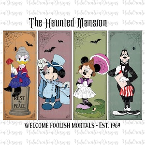 Haunted House Png, Mouse And Friends Halloween Png, Magical Kingdom, Halloween Family Trip 2025 Png, Kids Halloween Png, Cartoon Spooky Png