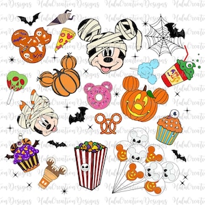 Halloween Pattern Svg, Halloween Doodle Svg, Mouse And Friends Halloween Svg, Spooky Vibes Svg, Trick Or Treat Svg, Halloween Masquerade Svg