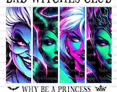 Bad Witches Club Png, Halloween Princess Png, Witches Png, Villains Queen Halloween Png, Villains Wicked Png, Trick Or Treat Png, Spooky Png