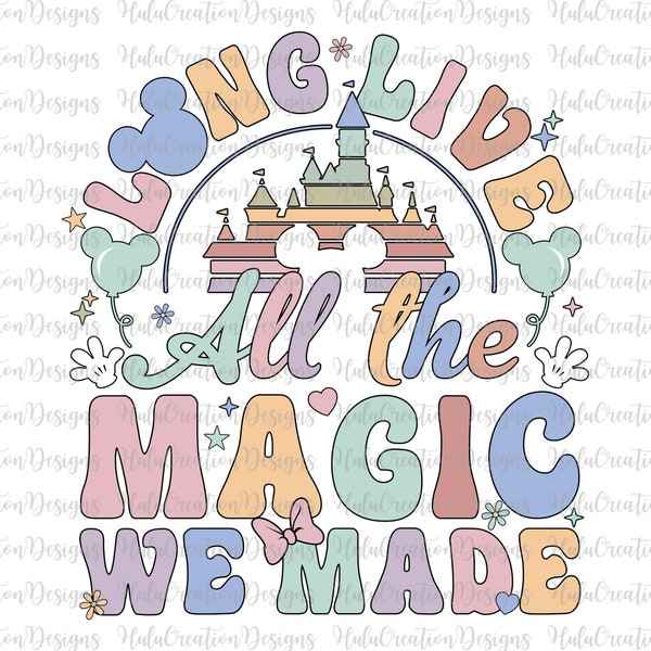 Magical Castle Svg Png, Groovy Style, Family Trip Svg, Family Vacation, Best Day Ever Svg, Magical Kingdom Svg, Vacay Mode Svg