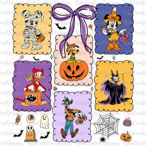Mouse Not So Scary Party png, Halloween muis en vrienden png, coquette cartoon halloween png, pompoen png, Trick or Treat png, spookachtig seizoen
