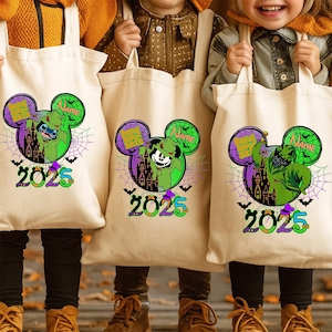 Custom Halloween Villain Character Bag Png Bundle, Mouse And Friends Png, Halloween Party 2025 Png, Halloween Family Trip Png, Spooky Season