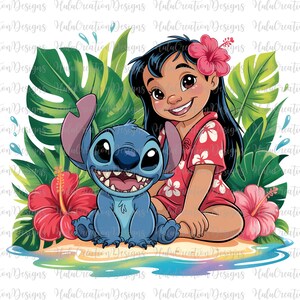 Blue Cartoon Movie PNG, Blue Alien Vacation Png, Magical Summer Shirt, Family Trip Png, Magic Kingdom Png,Summer Vibes Watercolor Splash Png