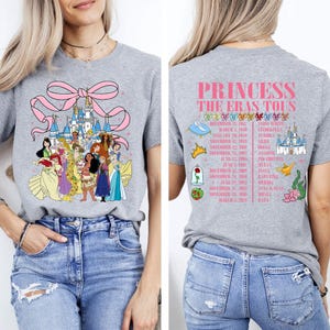 Paquete de lazo de princesa coqueta de acuarela Png, viaje de niñas Png, camisa a juego de familia de princesas, lazo de coqueta de dibujos animados Png, vacaciones familiares Png