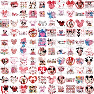 Bundle 100+ Mouse Valentines Png, Valentine Day Png, Heart Png, Cupid Lover Png, Love XOXO Couple Png, Magical Valentine, Better Together