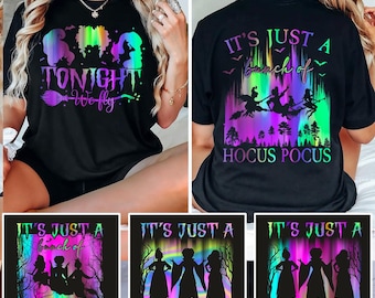 Neon Es ist nur ein Haufen Hocu Halloween Png, Hexen Schwestern Png, Neon Halloween PNG, Gruselige Hexe Shirt Design,Schlechte Hexen Png Sublimation